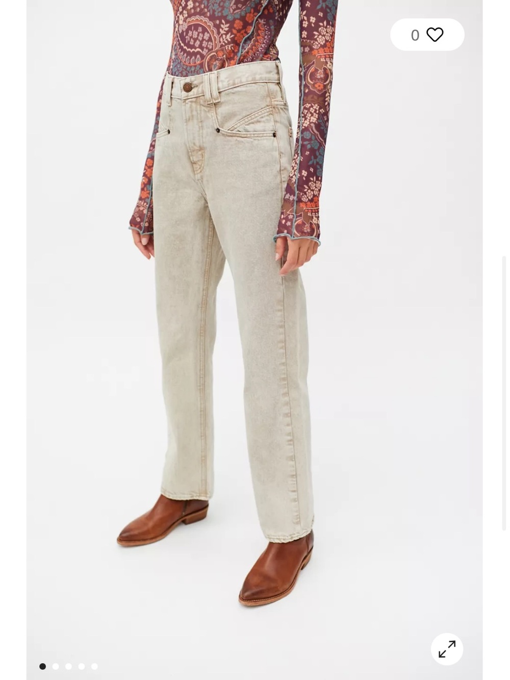 BDG Straight-Leg Jeans in Light Beige Wash